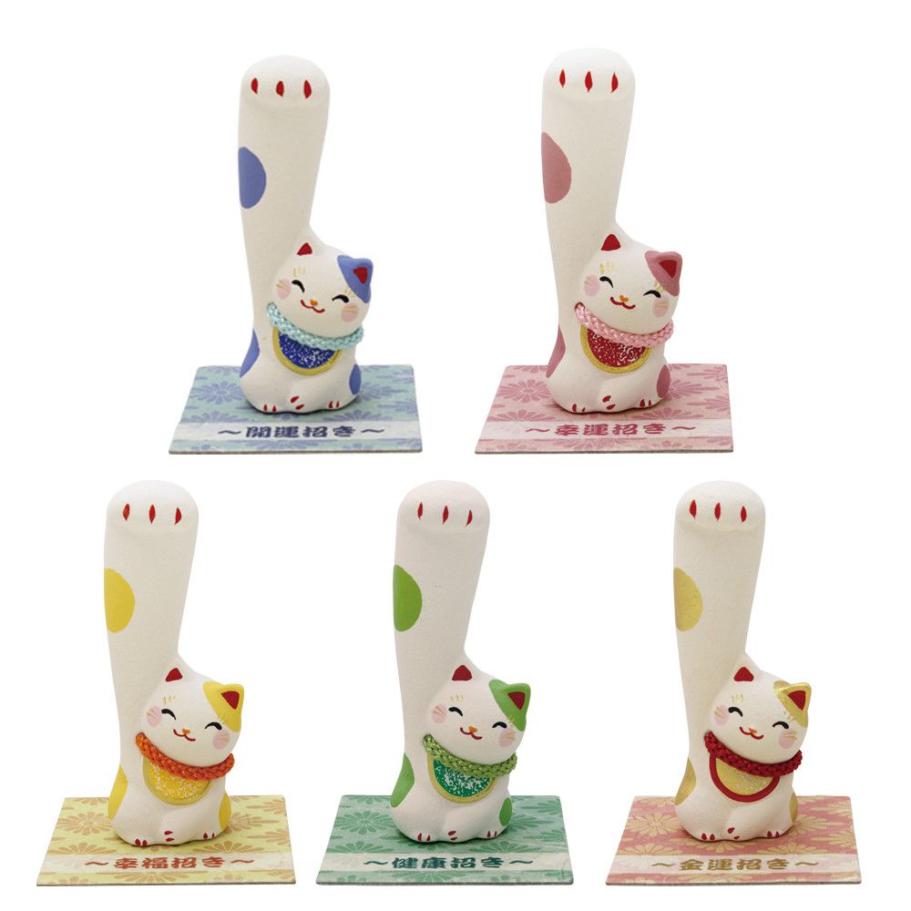 日本代購 - 開運風水 大手造型招財貓擺飾-金 (5×5×7.5cm)