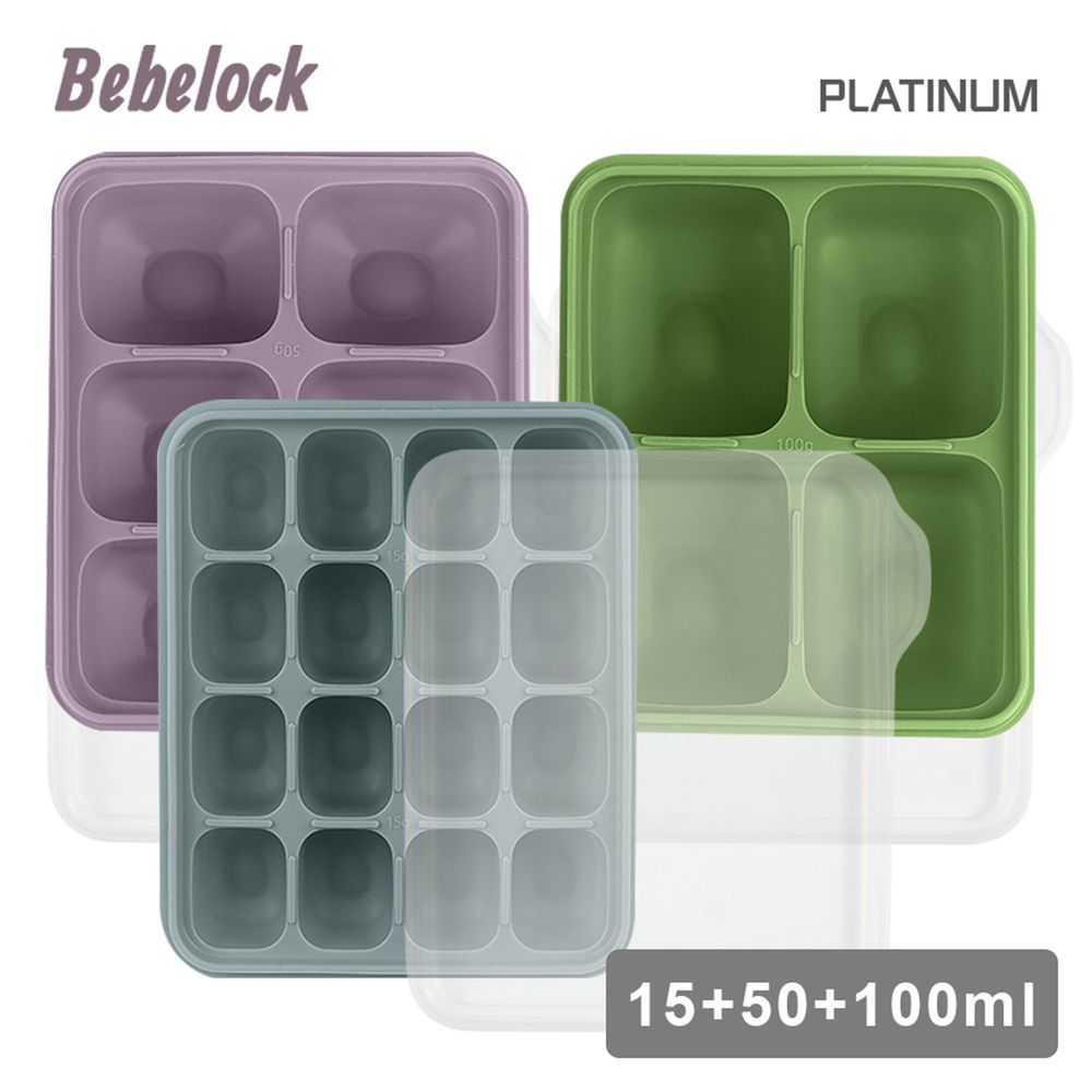 韓國BeBeLock - 鉑金TOK副食品連裝盒-15+50+100ml 3入