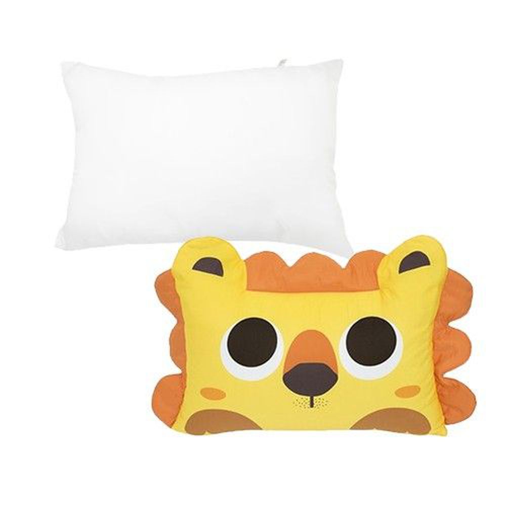 韓國 myhouse - 防蟎抗敏可愛動物夥伴雙面兒童枕頭套+枕心-獅子哥哥