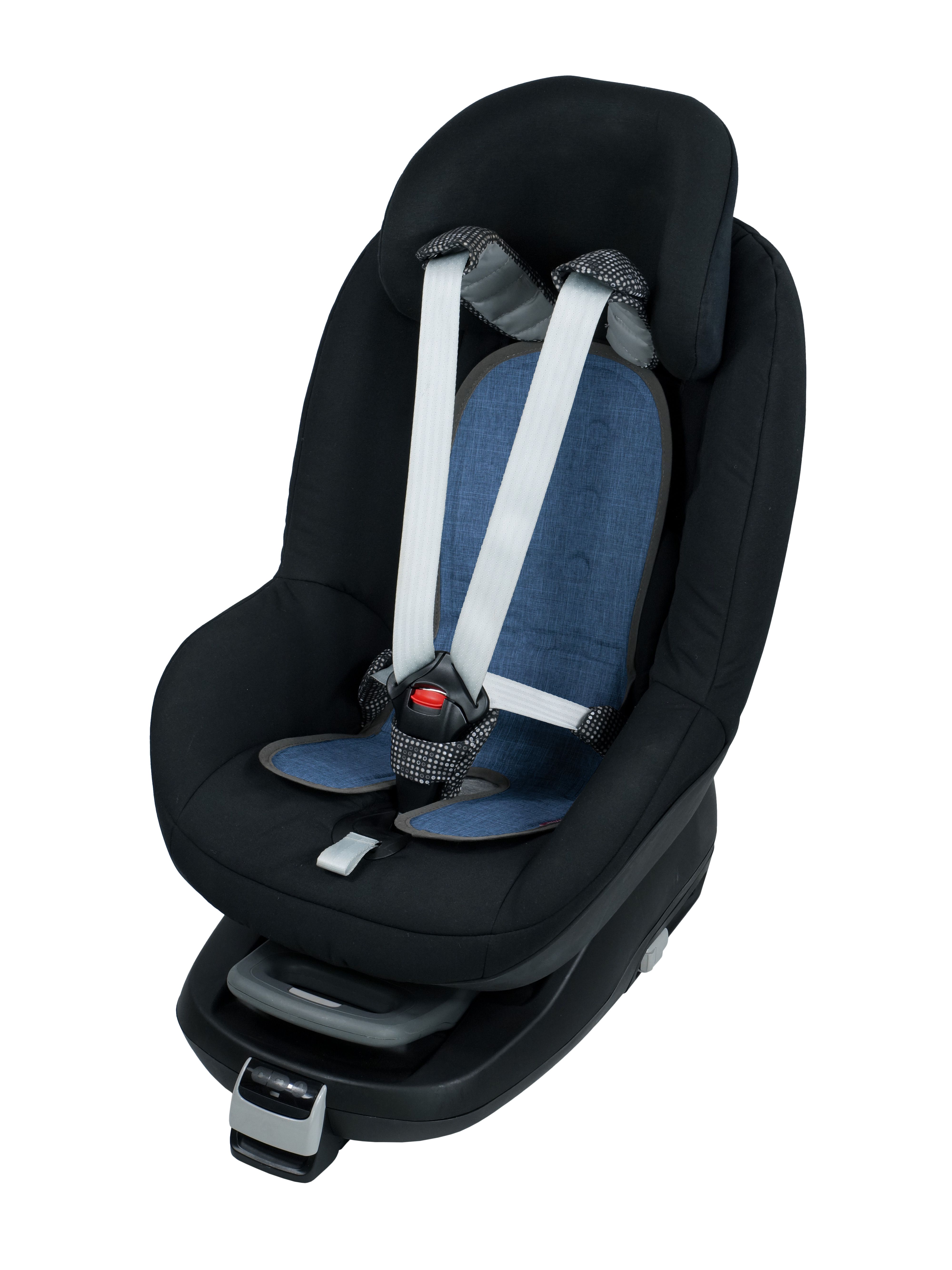 法國 Bebefolie - 冰心沁涼墊-汽座專用-丹寧藍 (長*56 寬*28 公分)