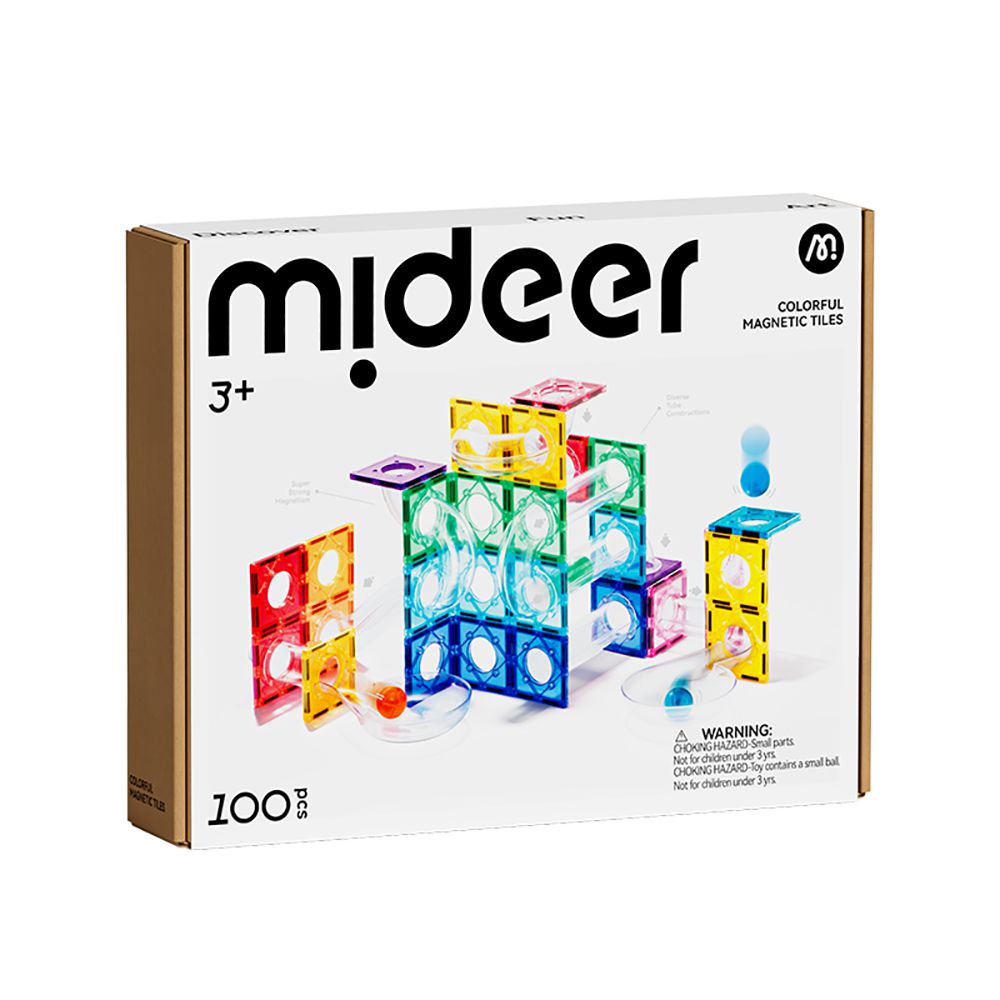 多彩透光磁力片-軌道遊戲組(100PCS)，2025新版