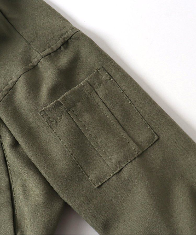 日本 BREEZE - 背後標語帥氣MA-1飛行夾克-焦糖豹紋