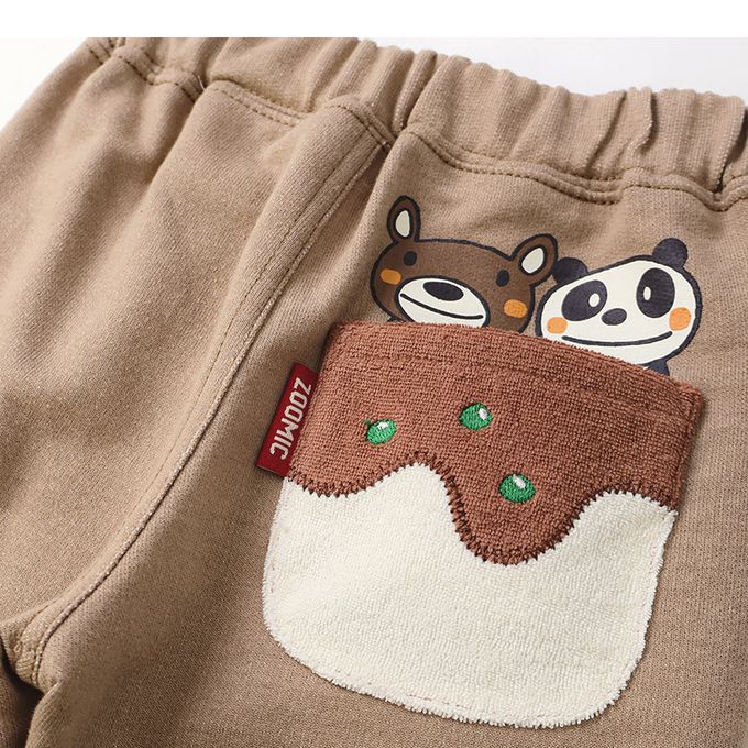 日本 ZOOLAND - 柔軟舒適格紋七分褲-蛋包飯口袋-海軍藍