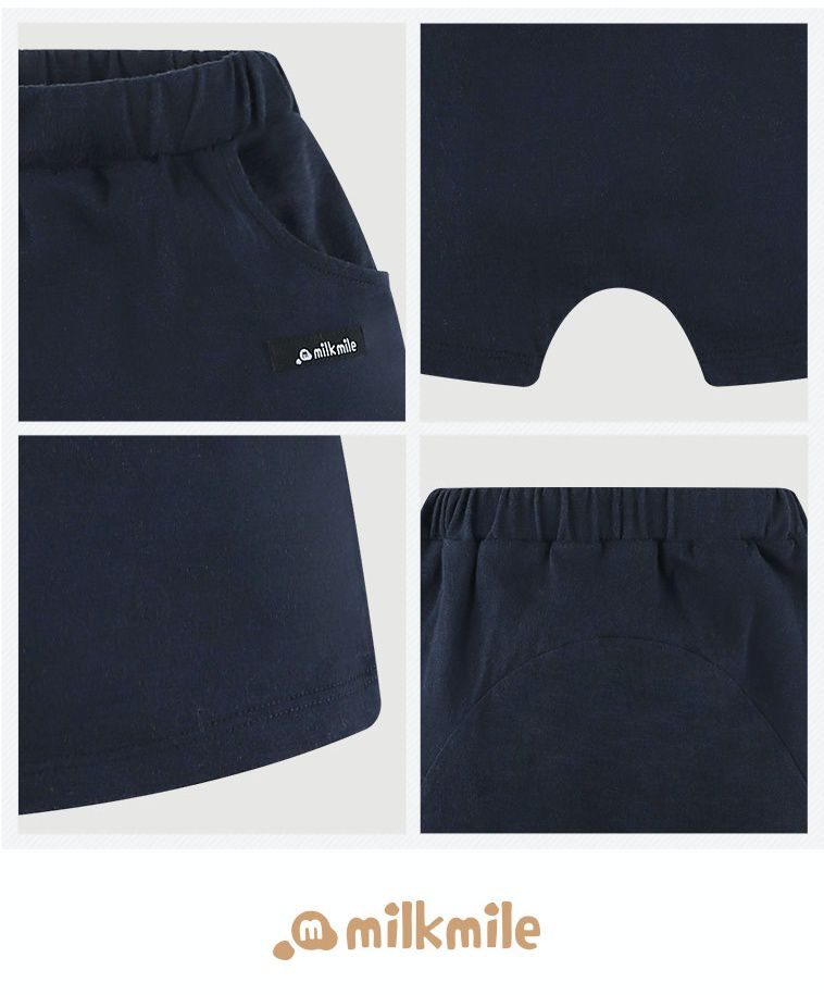 韓國 milk mile - 純棉舒適哈倫小短褲-深灰