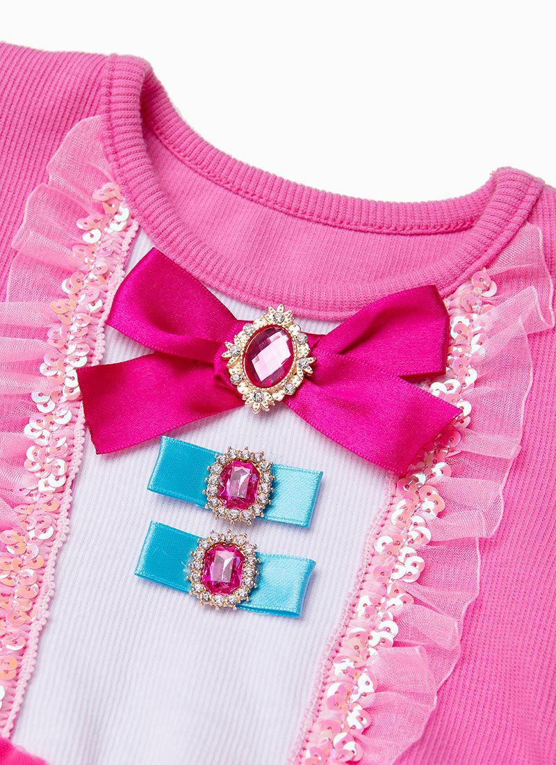 韓國 OZKIZ - 歐若拉公主洋裝(附髮飾)-粉