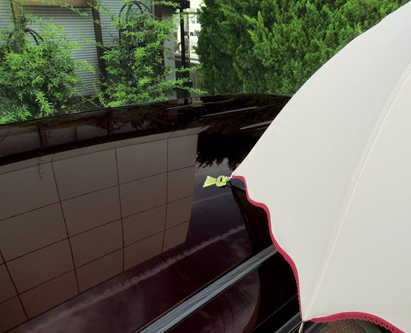 akachan honpo - 車用雨傘固定磁式吊飾-綠色