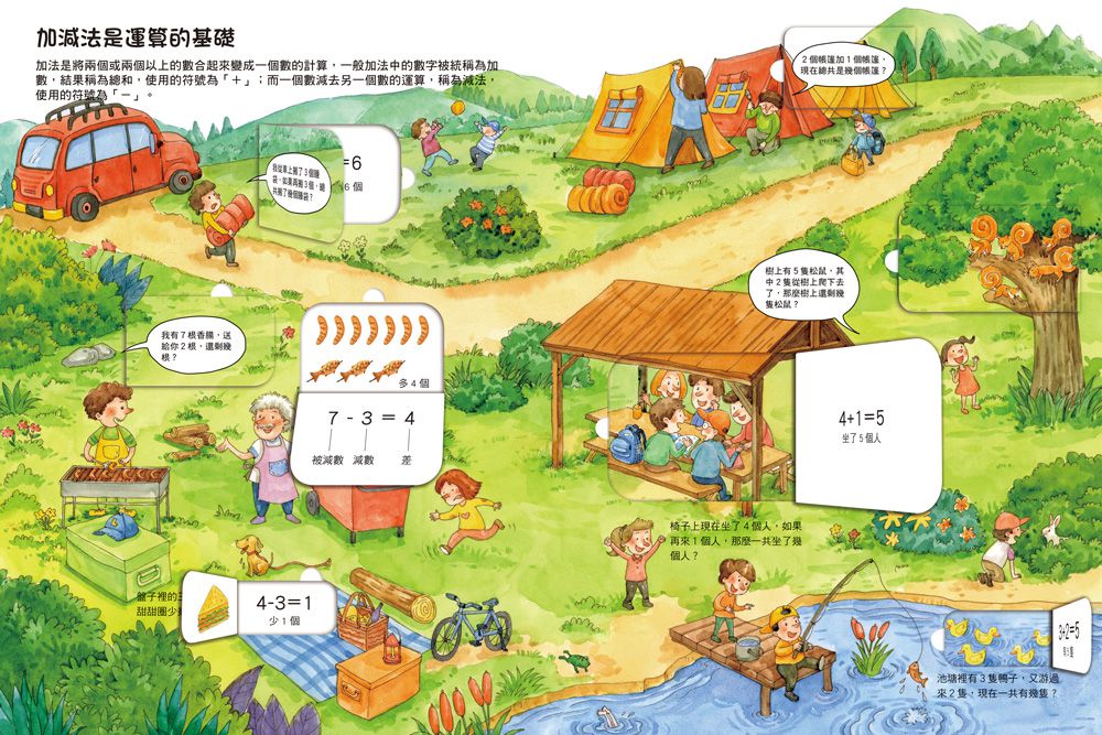 我的STEAM翻翻書：加法減法真有趣-內含：7個場景+68個翻頁小機關