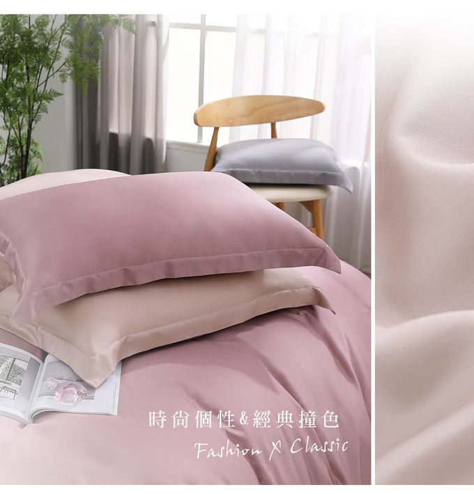 鴻宇 HongYew - 枕套2入/ 天絲300織 / 素色 天絲 萊賽爾-赫本絲