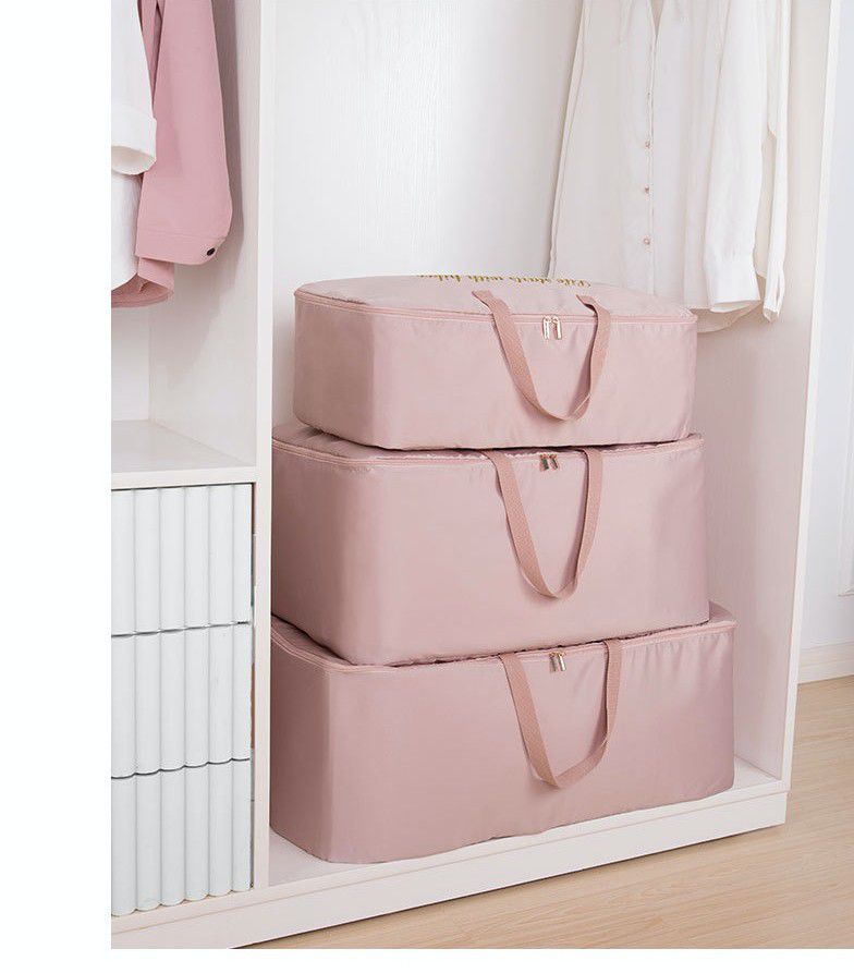 防水棉被衣物收納袋-小兔-藍色