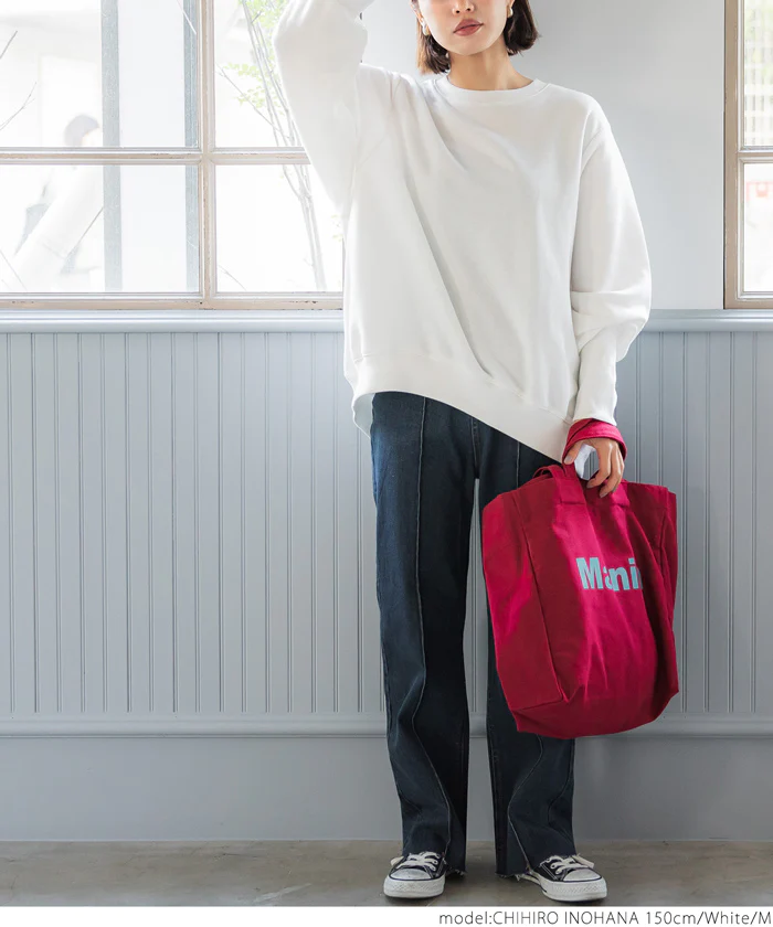 日本 COCA - 休閒寬版澎澎長袖上衣-石墨灰