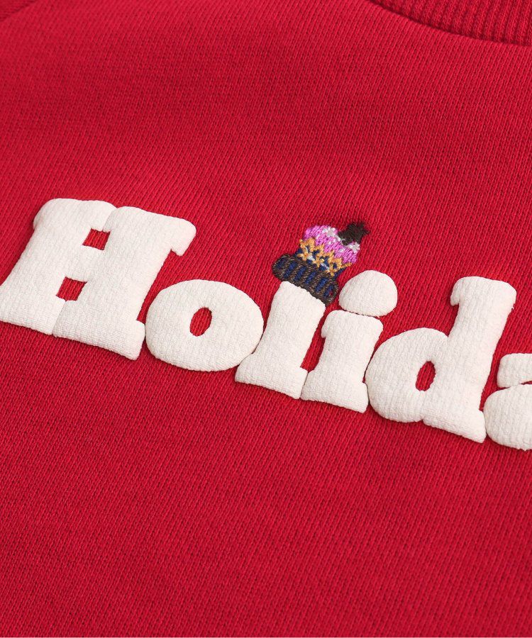 日本 BREEZE - 節慶滿點！裏毛長袖洋裝-假期-紅