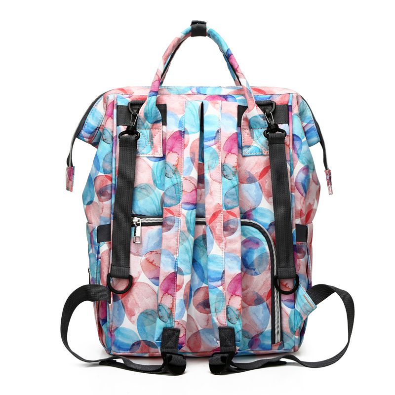 繽紛大容量媽媽包/後背包-獨角獸-淺綠色 (39x25x17cm)