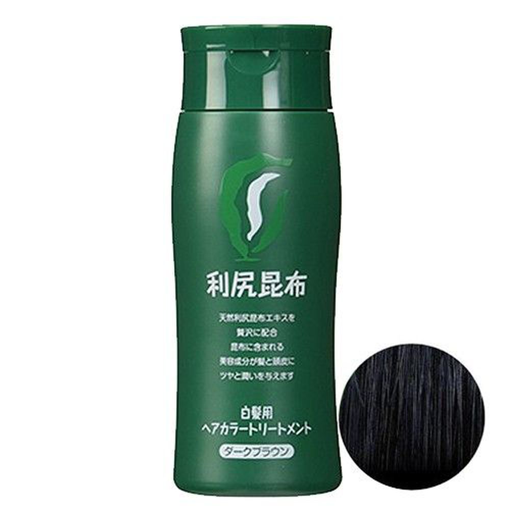 利尻 カラーシャンプ 昆布天然無添加植物染髮膏-黑色-200ml