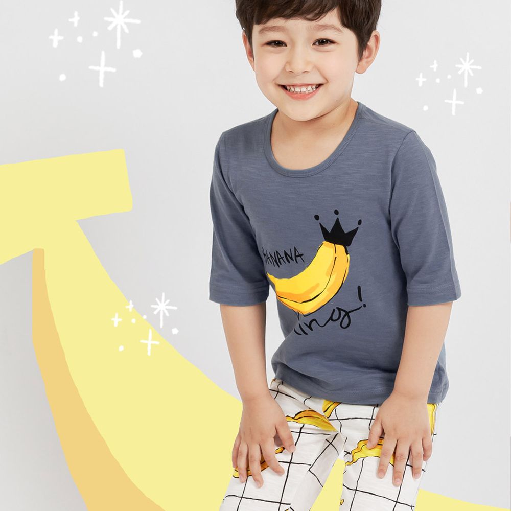 韓國 Mellisse - 韓製極致細柔7分袖家居服(無螢光棉)-香蕉王國的國王