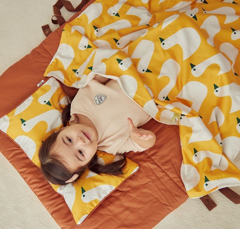韓國 Rototobebe 4cm厚棉雙面睡袋 黃色鴨鴨