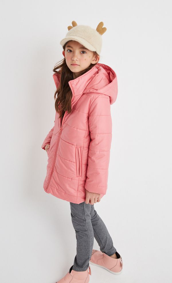 麗嬰房 Little moni - 3M科技羽絨保暖外套(女童版型)-女童版型-熱情粉