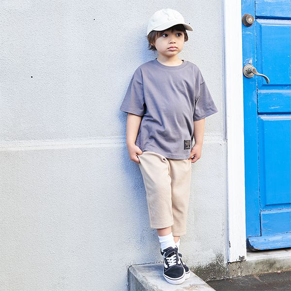 日本 b-ROOM - 純棉柔軟定番素色短袖上衣-淺黃