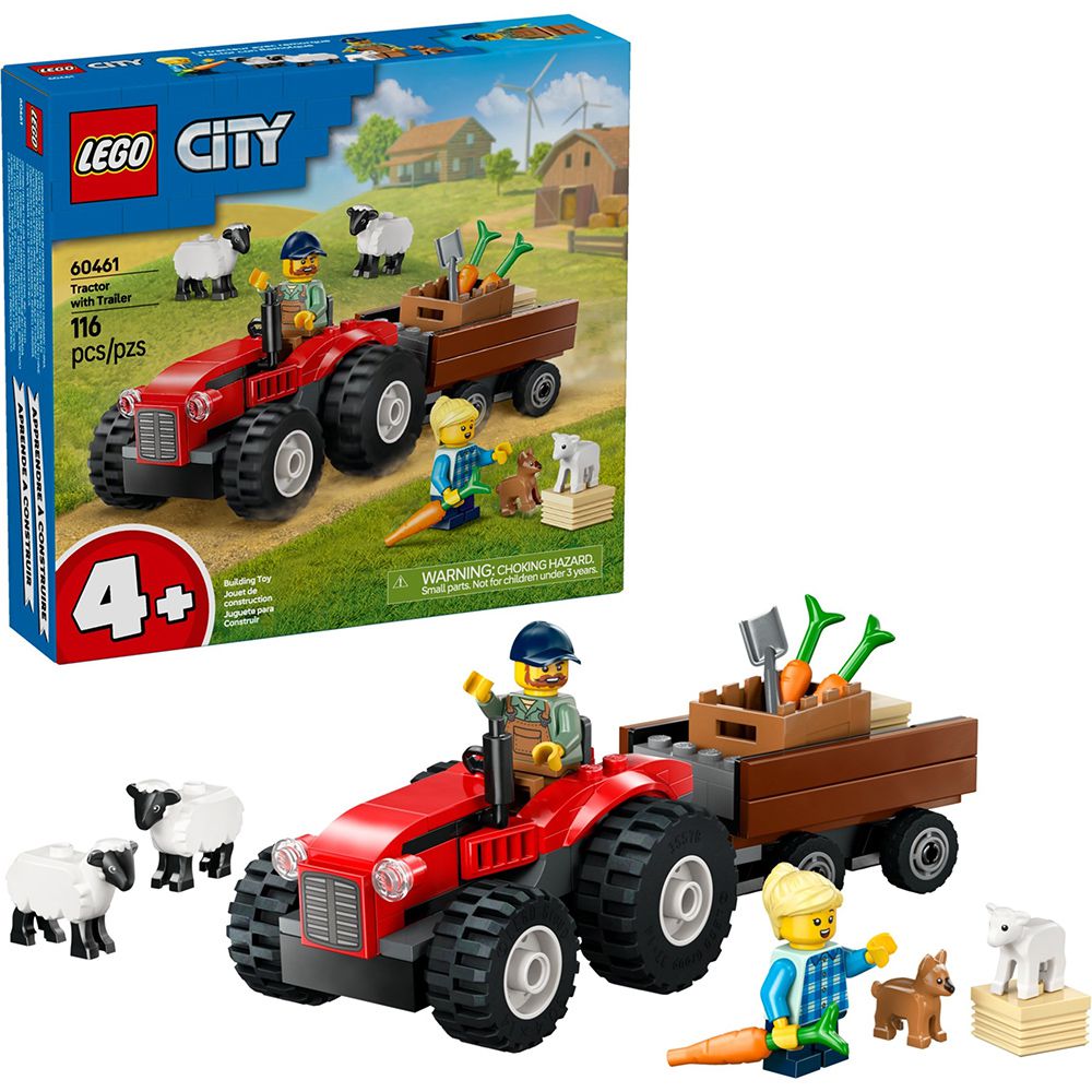 LEGO 60461 City 城市系列 - 紅色農場拖拉機與拖車和綿羊