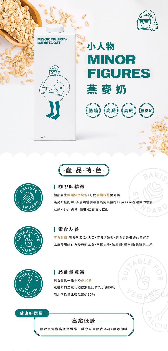 Minor Figures - 小人物燕麥奶-咖啡師精選x6-1000ml/瓶