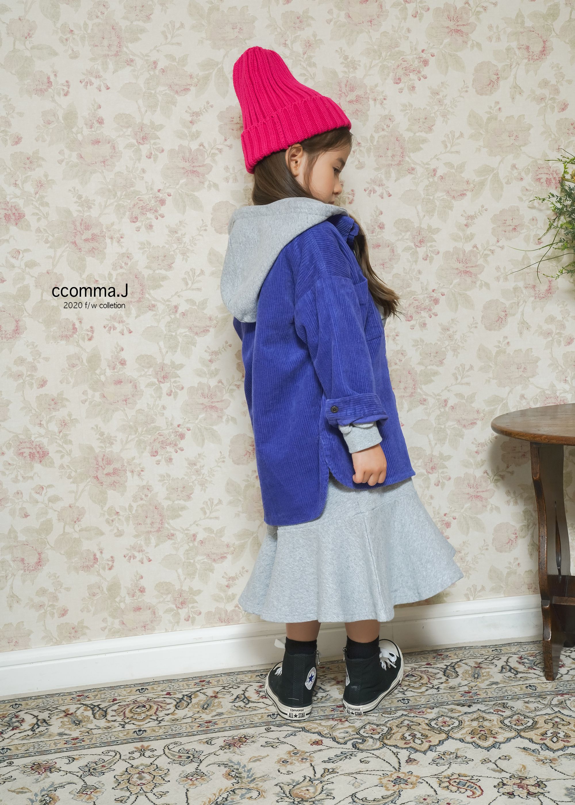 韓國 ccomma. J - 燈芯絨連帽夾克-芥末黃