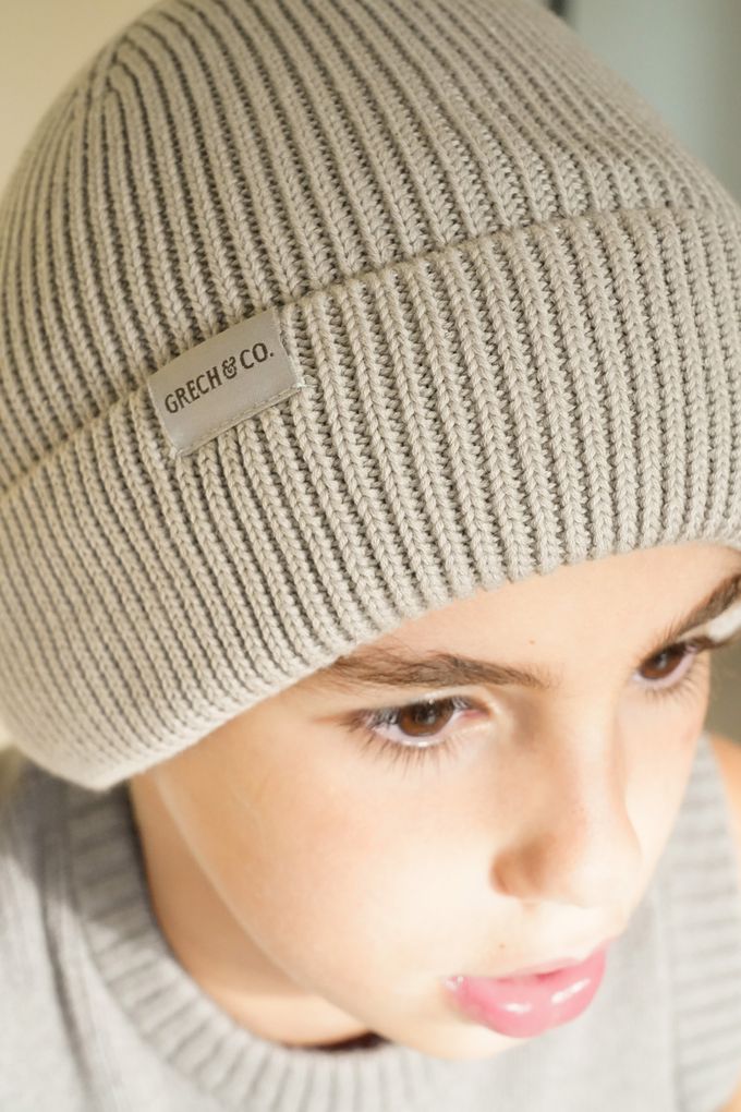 丹麥 GRECH & CO. - 針織帽-霧灰
