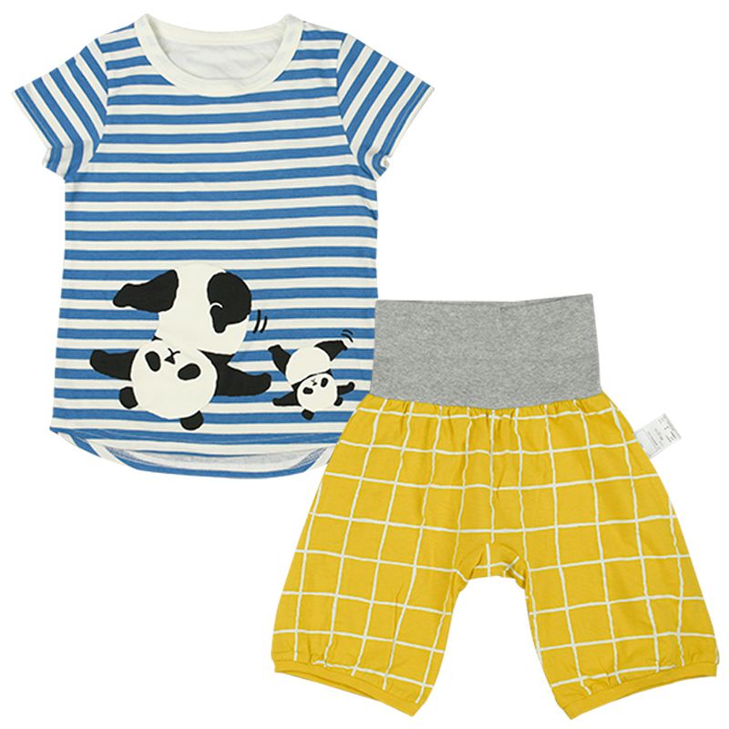 akachan honpo - 短袖家居服CoCupa-背部為棉紗-藍色