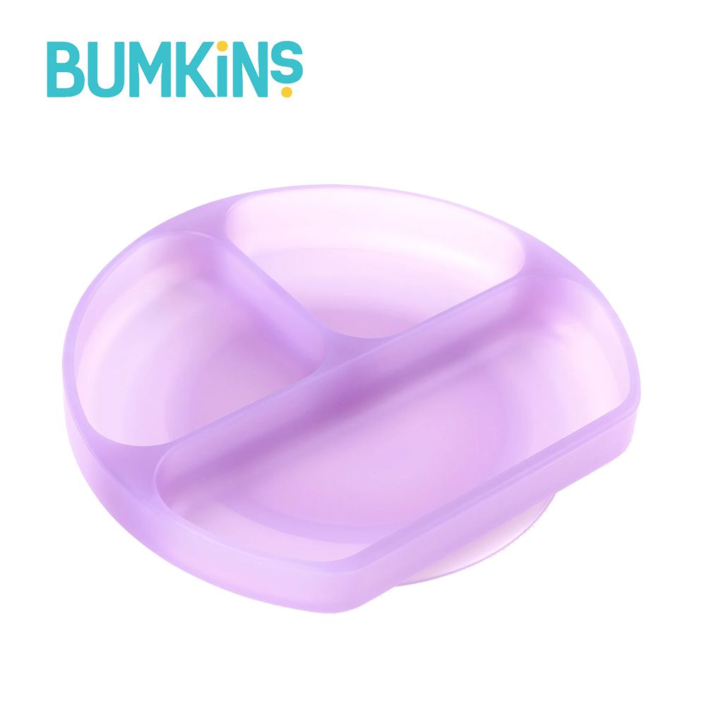 美國 Bumkins - 寶寶矽膠餐盤 果凍系列-果凍紫