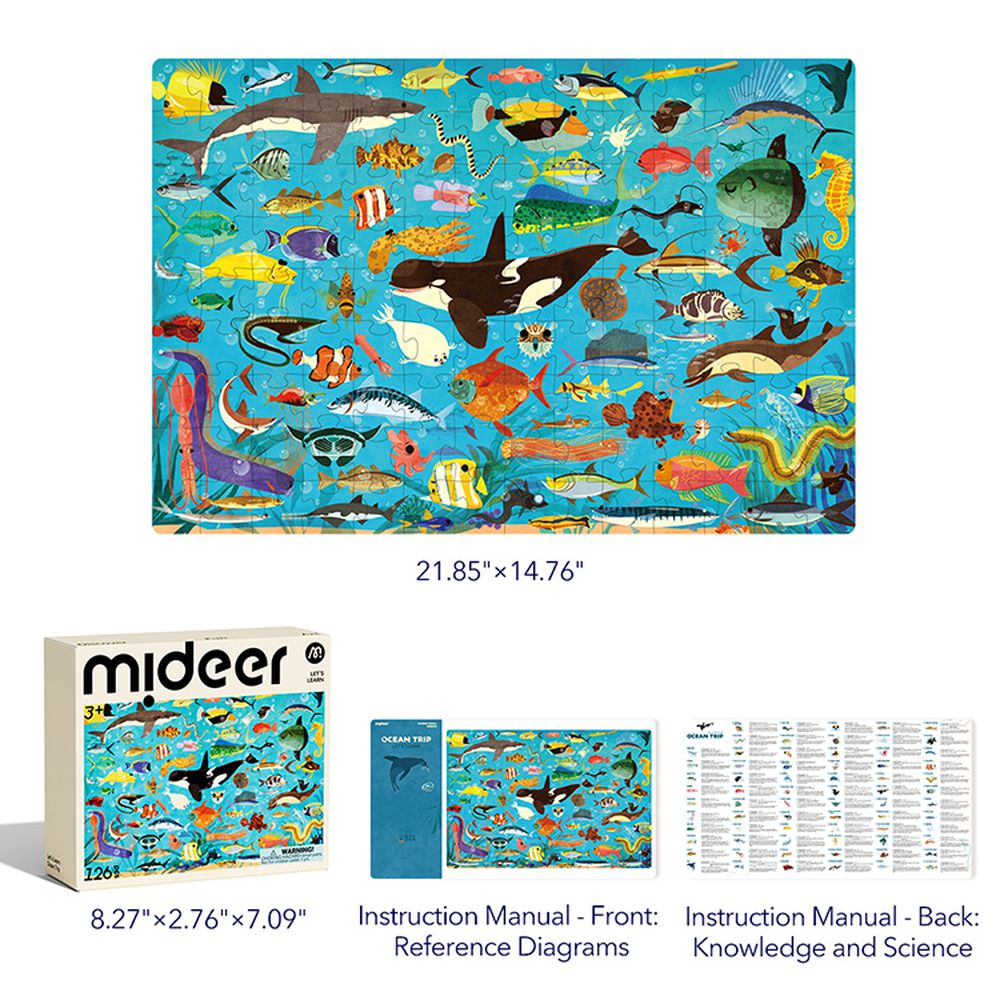 學習拼圖-海洋生物(126pcs)