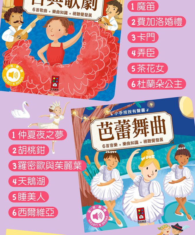 古典音樂有聲書(全套四冊)-小手按按