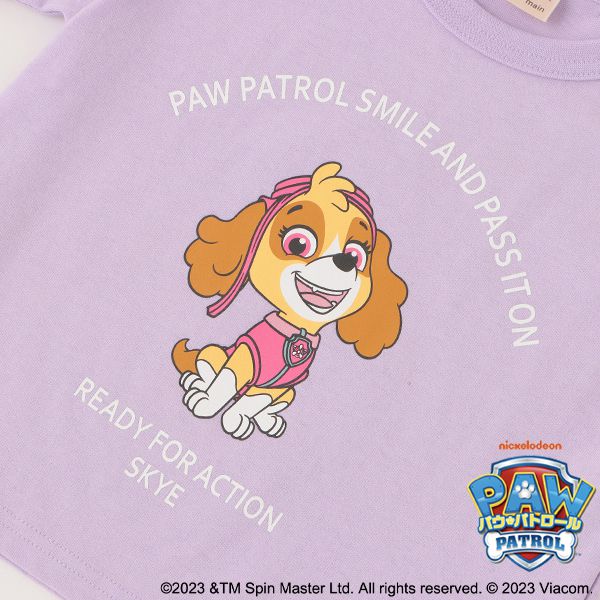 日本 petit main - 汪汪隊聯名 印花短袖上衣-毛毛-卡其