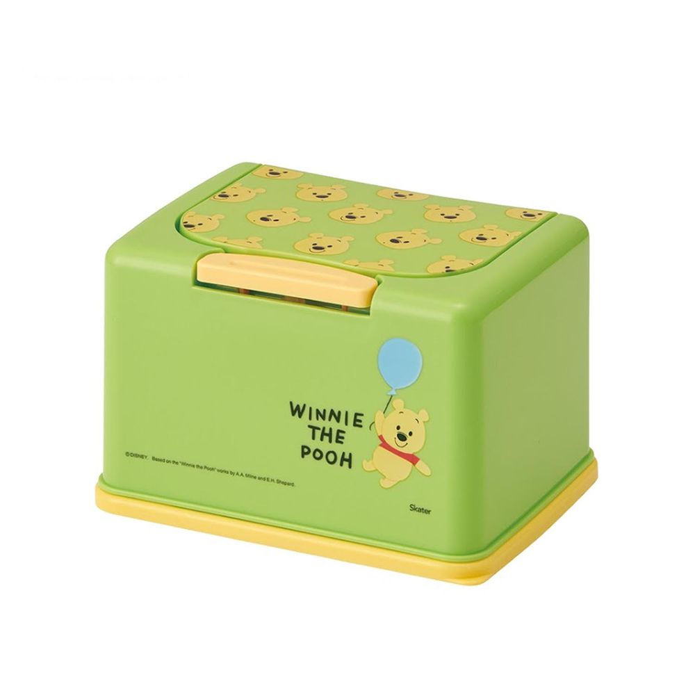 日本 SKATER - 兒童口罩盒-維尼綠