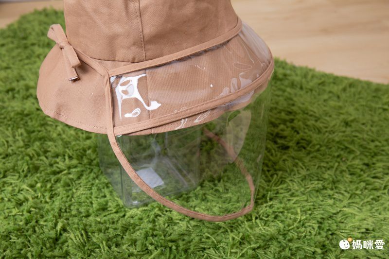 小清新防曬漁夫帽(可拆式面罩)-黃色 (頭圍56-58cm)