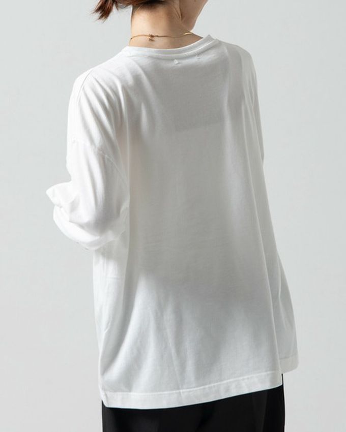 日本 gleam - 相良刺繡哈士奇印花帥氣長袖T恤-炭黑