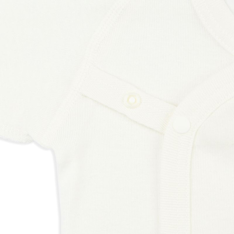 akachan honpo - 長袖新生兒內衣6件組-按釦款 吸水速乾+保濕-咖啡色 (肚衣:50cm;蝴蝶裝:50~60cm)