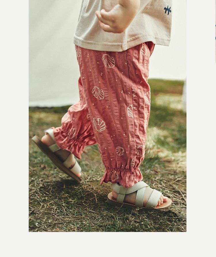 寬鬆束口防蚊褲/空調褲-杏色