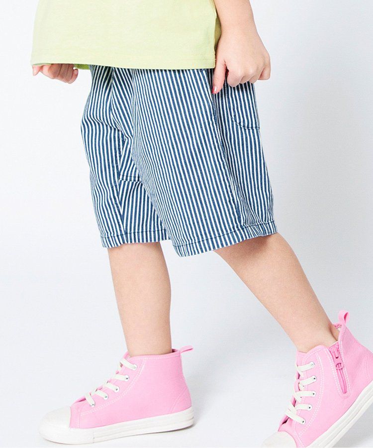 日本 BREEZE - 彩色標籤腰束口休閒短褲-軍綠