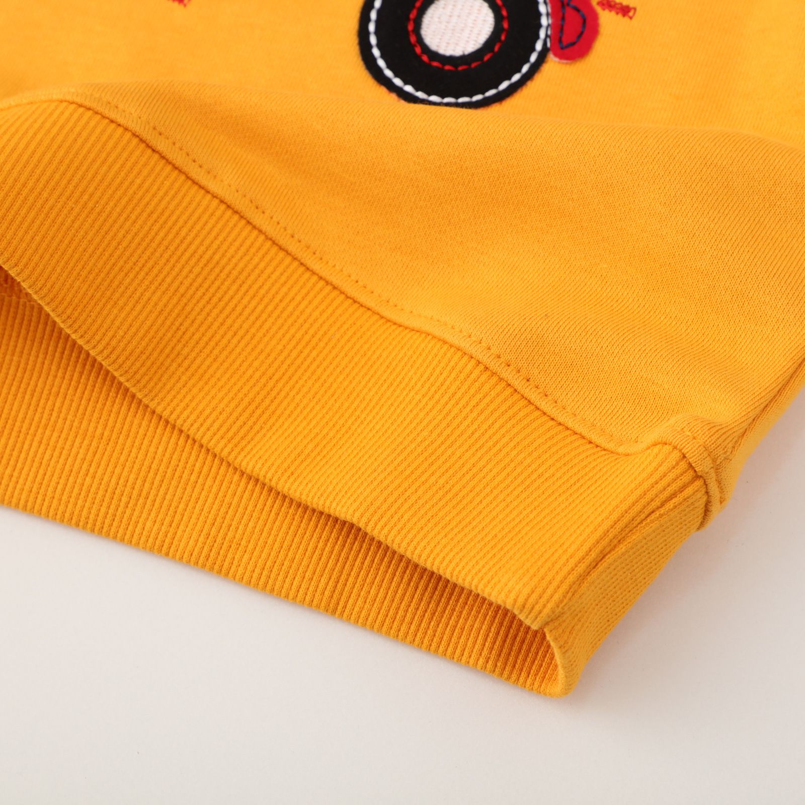 Jumping meters - 圓領棉質長袖上衣/大學T-消防車-橘黃色