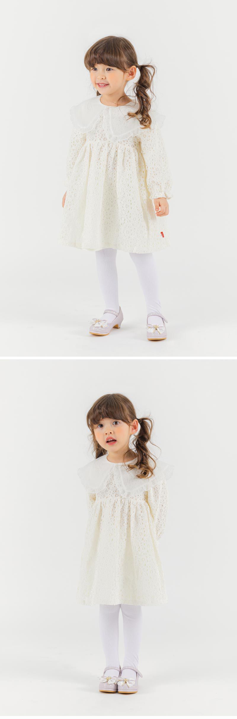 韓國 OZKIZ - 水晶緞帶蝴蝶結低跟皮鞋