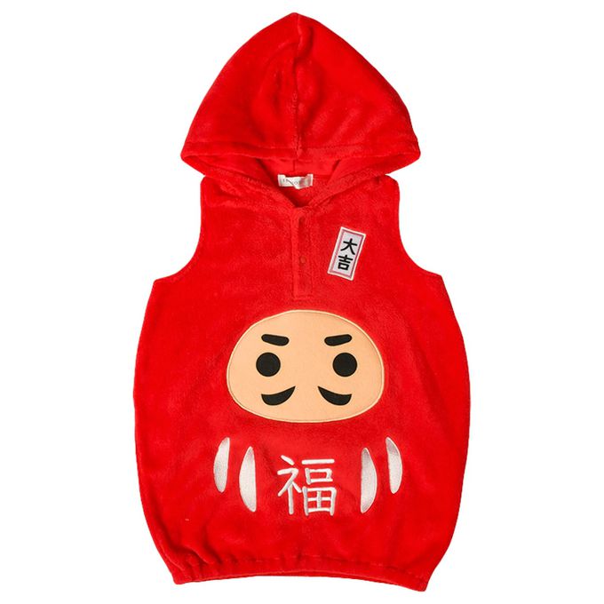 akachan honpo - 達摩不倒翁背心-紅色 (80~90cm)