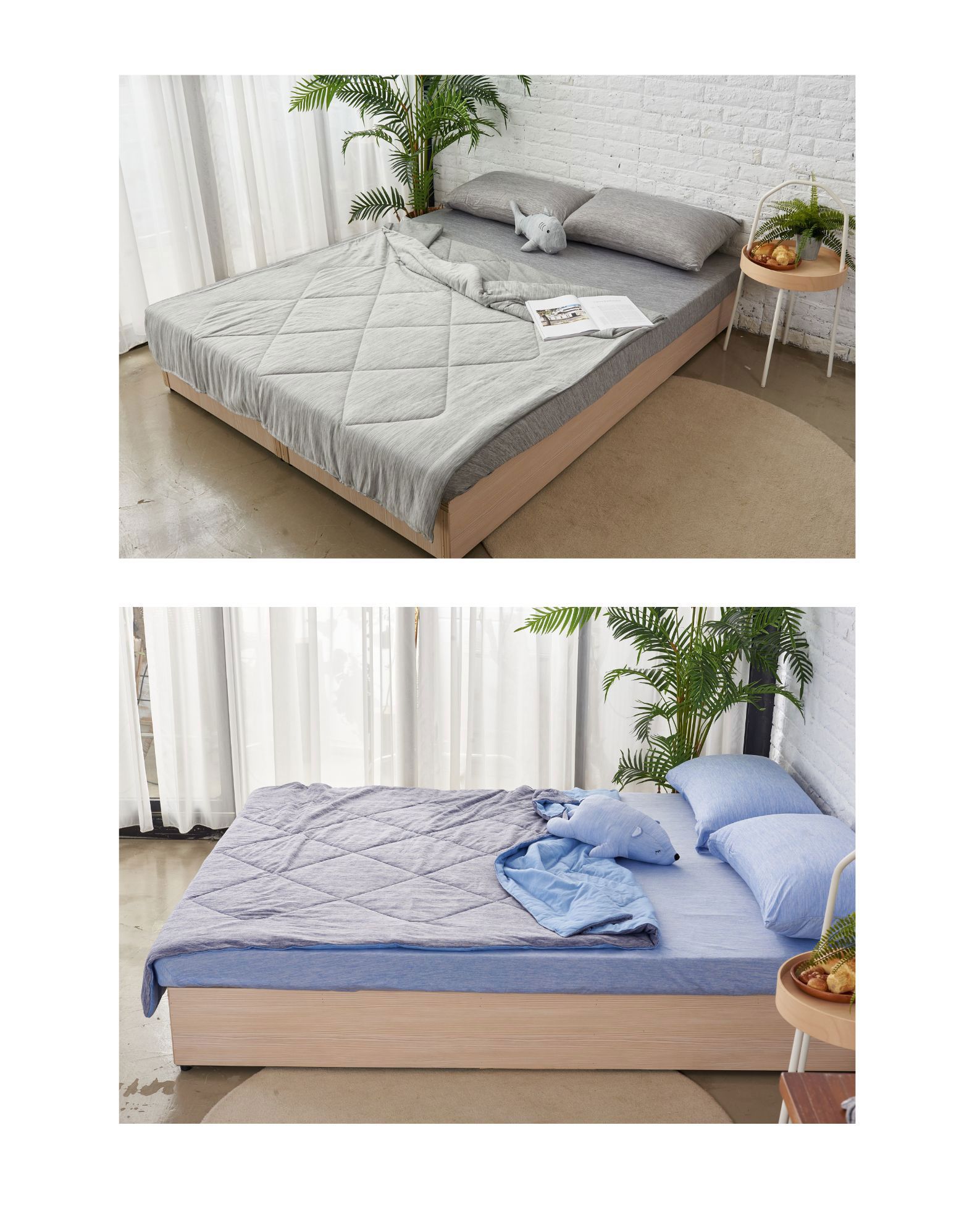 伊德生活 Idée Living - 日本超涼感科技_冰峰床包組_單人款(床包*1+枕套*1)_曜石灰