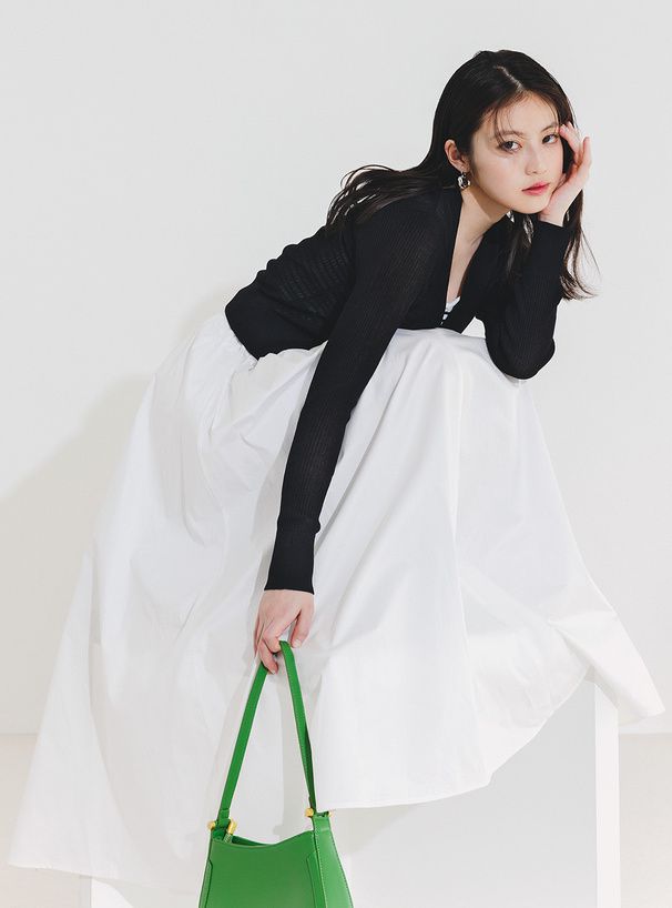 日本 GRL - 熱銷定番 百搭透氣修身長裙-經典黑