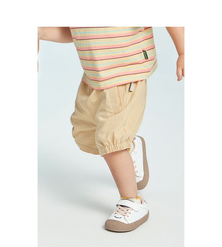 純棉寬鬆五分褲-深綠色