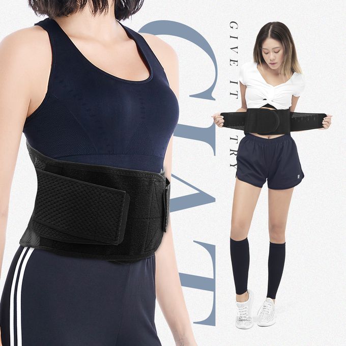 GIAT - 石墨烯遠紅外線魔鬼氈調整型腰帶-黑色