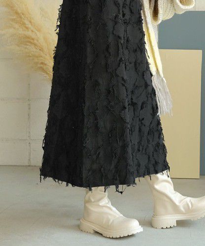 日本 Bou Jeloud - 破壞感抽鬚吊帶裙/洋裝-知性黑