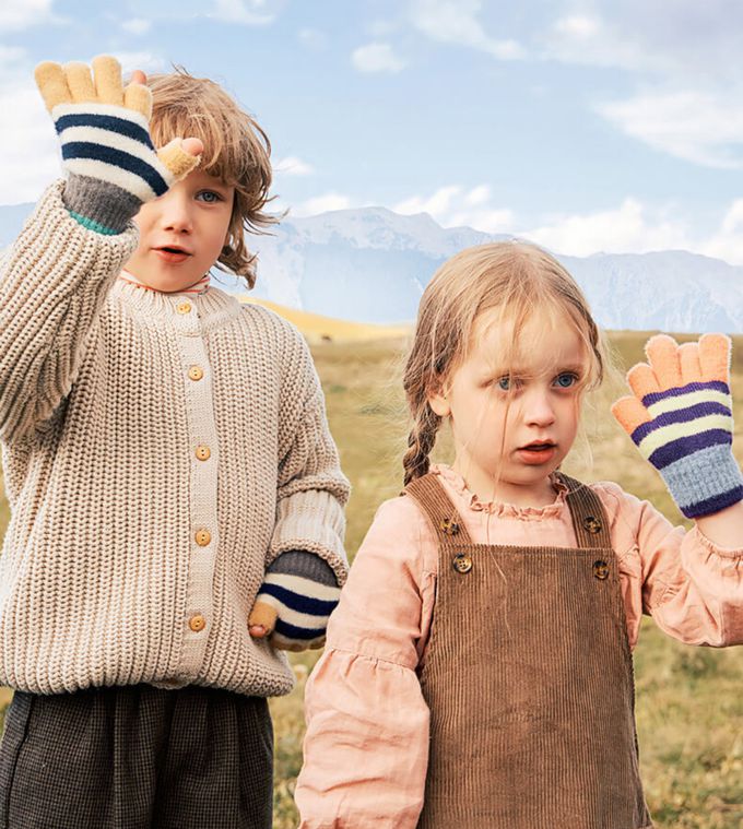 kocotree - 保暖露指手套 (黃色)