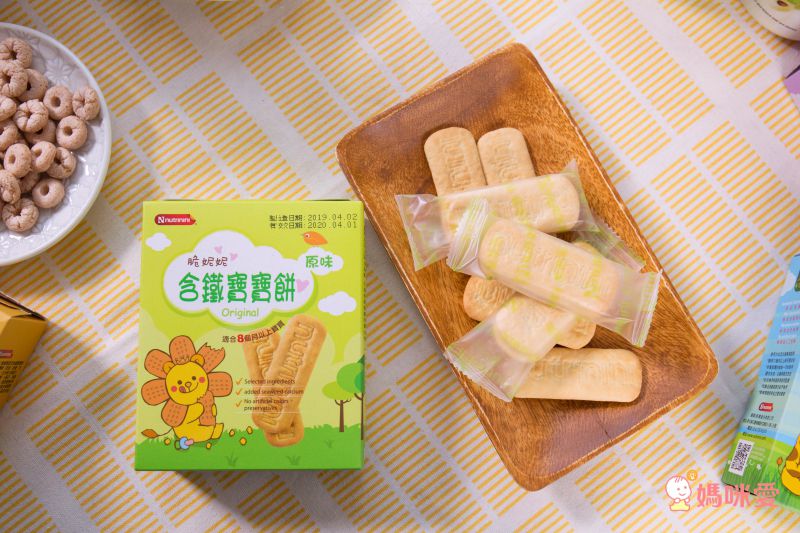 脆妮妮 nutrinini - 含鐵寶寶餅原味(9入/盒)-90g