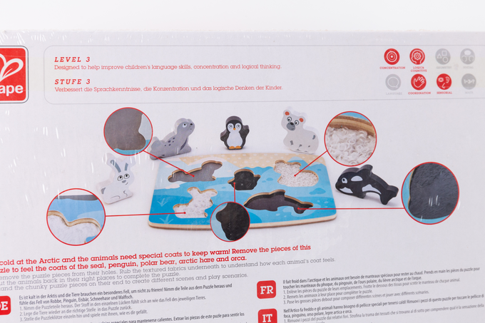 德國 Hape - 極地動物觸感拼圖
