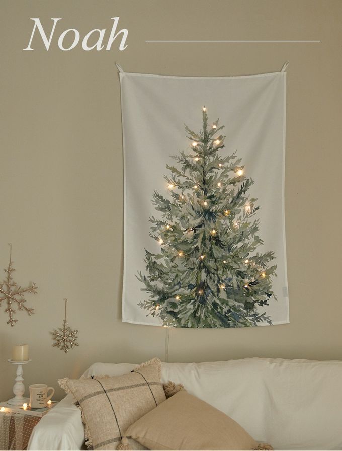 韓國 Bebe Deco - DIY聖誕樹/聖誕壁飾燈(布)-聖誕樹 (67X100cm)