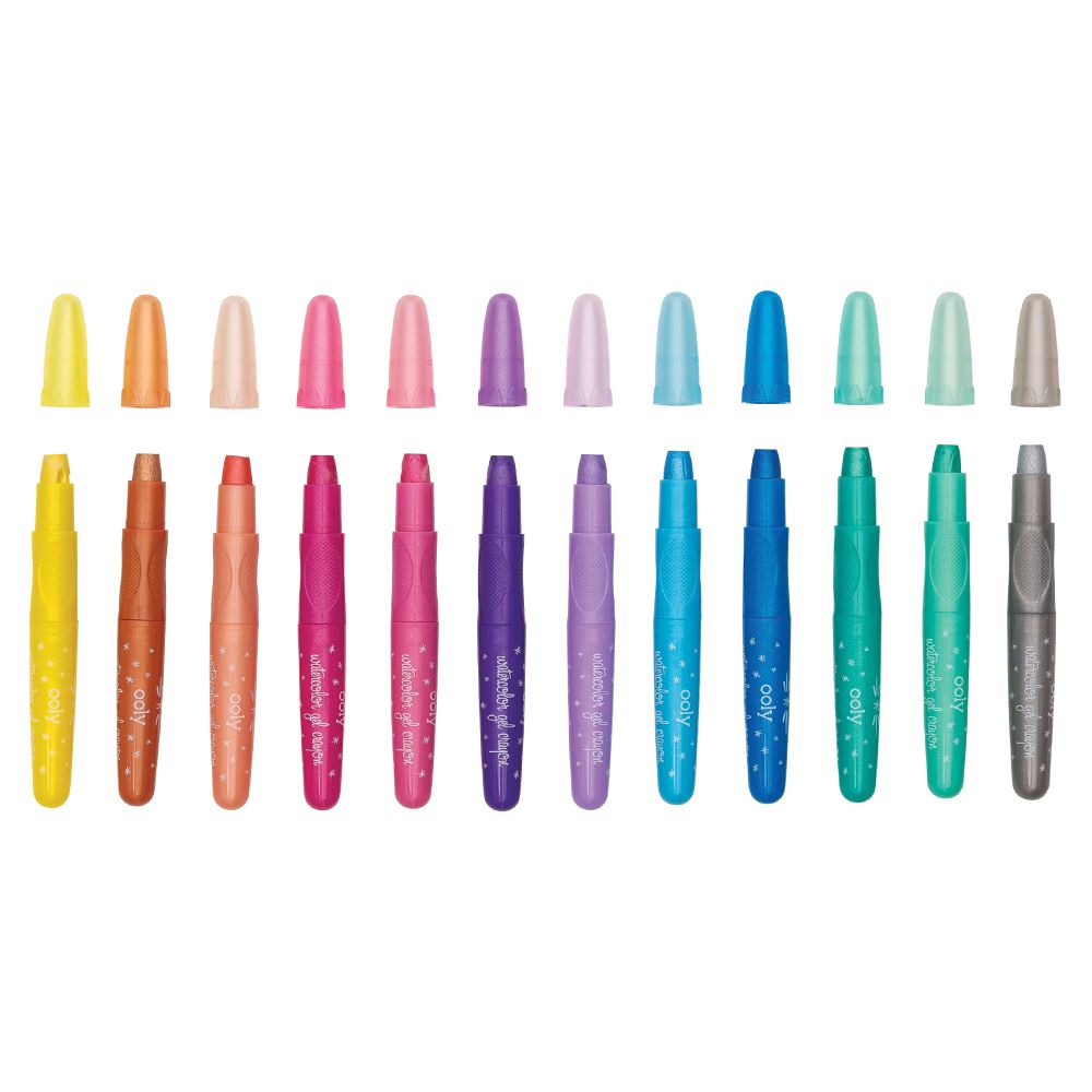 【兒童專用筆系列】閃耀系水彩蠟筆 (12入組)