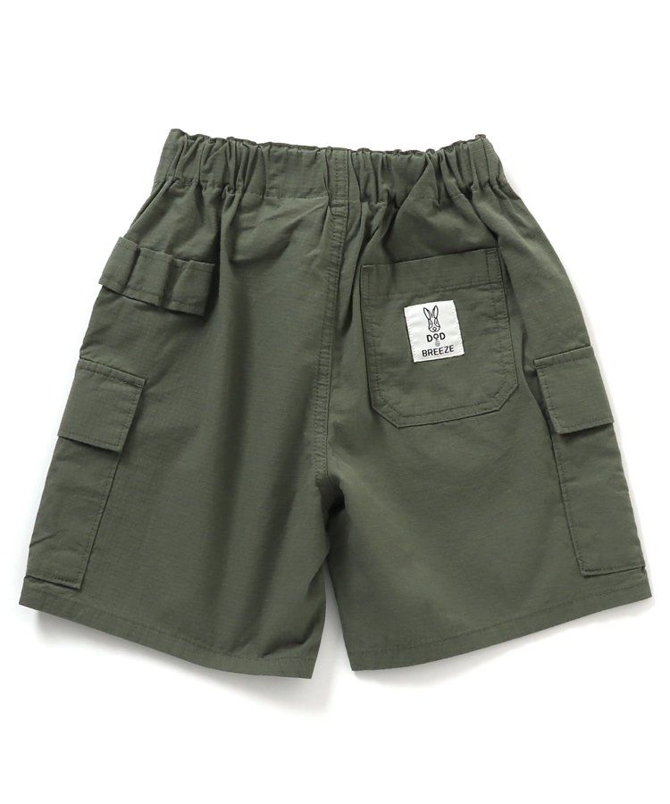 日本 BREEZE - 聯名款 口袋工裝風帥氣4分短褲-撞色-橘藍系
